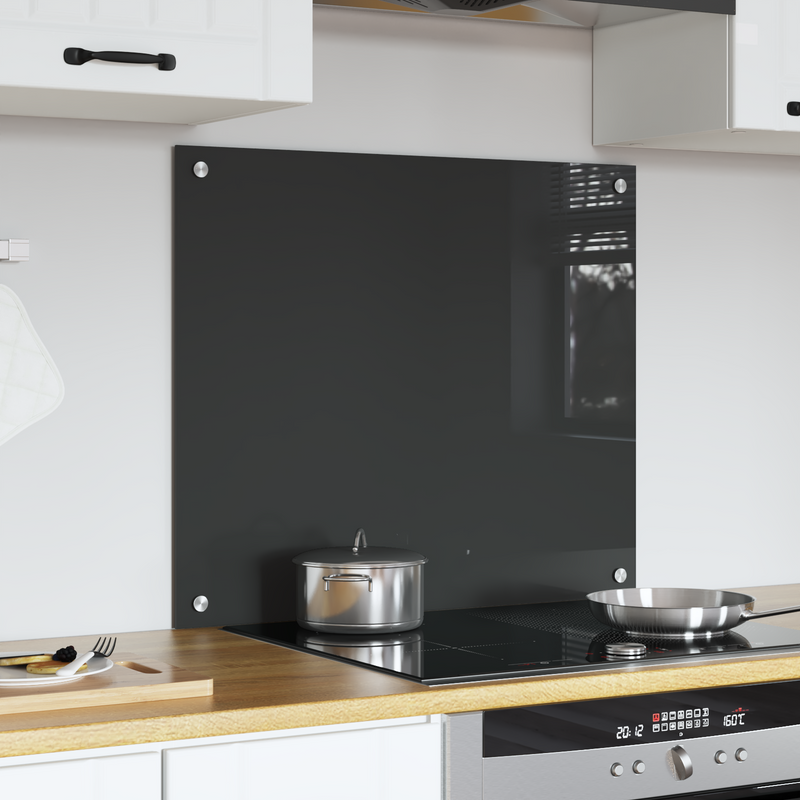 vidaXL Konyhai splashback Sötétszürke 70 x 60 x 0.6 cm edzett üveg