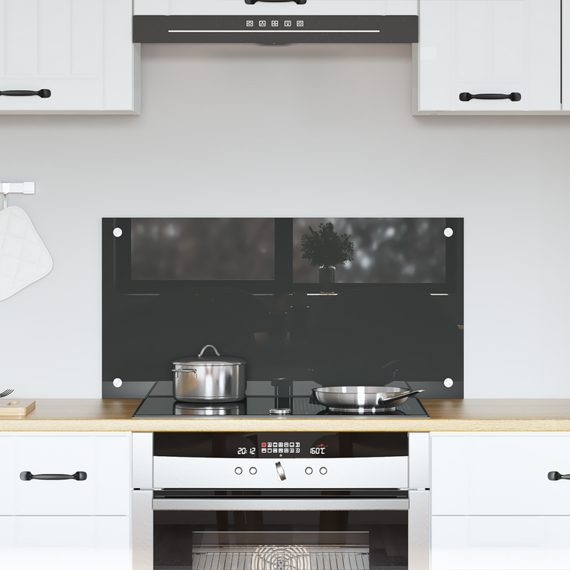vidaXL Konyhai splashback Sötétszürke 80 x 40 x 0.6 cm edzett üveg