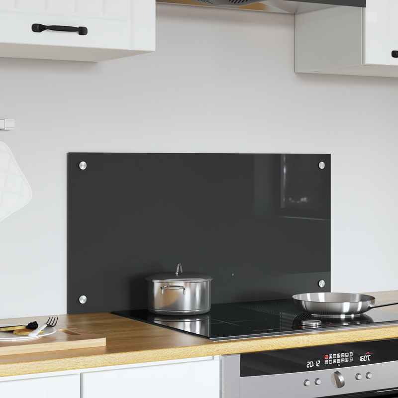 vidaXL Konyhai splashback Sötétszürke 80 x 40 x 0.6 cm edzett üveg