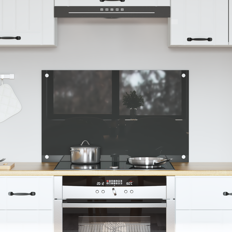 vidaXL Konyhai splashback Sötétszürke 80 x 50 x 0.6 cm edzett üveg