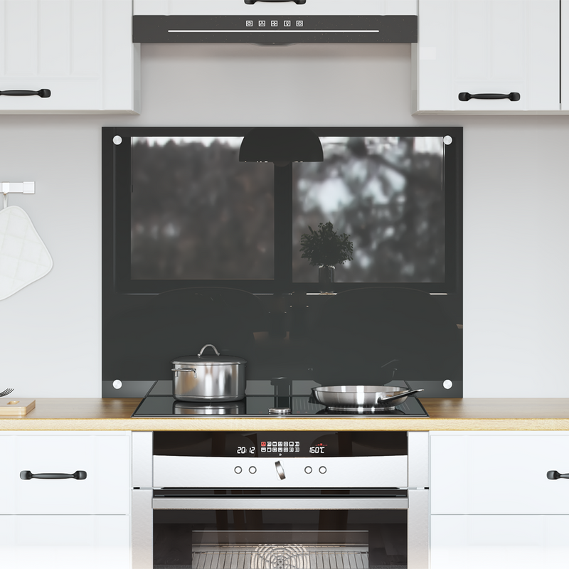 vidaXL Konyhai splashback Sötétszürke 80 x 60 x 0.6 cm edzett üveg