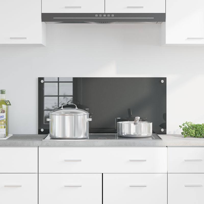 vidaXL Konyhai splashback Sötétszürke 90 x 40 x 0.6 cm edzett üveg