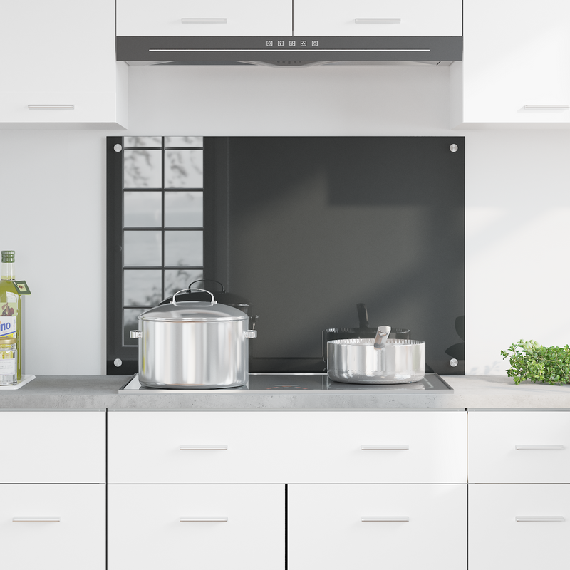 vidaXL Konyhai splashback Sötétszürke 90 x 60 x 0.6 cm edzett üveg