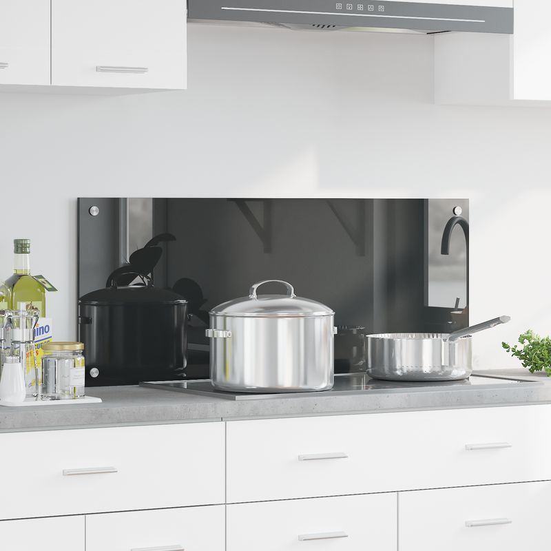 vidaXL Konyhai splashback Sötétszürke 100 x 40 x 0.6 cm edzett üveg