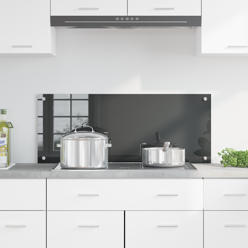 vidaXL Konyhai splashback Sötétszürke 100 x 40 x 0.6 cm edzett üveg