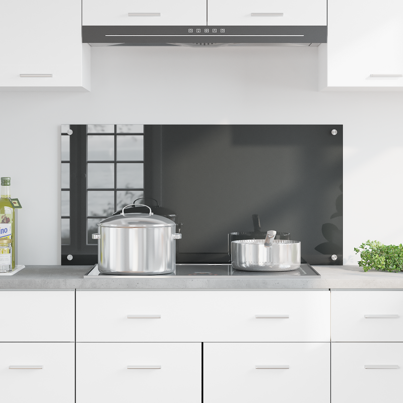 vidaXL Konyhai splashback Sötétszürke 100 x 50 x 0.6 cm edzett üveg