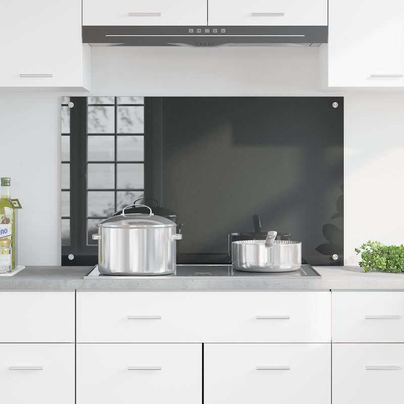 vidaXL Konyhai splashback Sötétszürke 100 x 60 x 0.6 cm edzett üveg