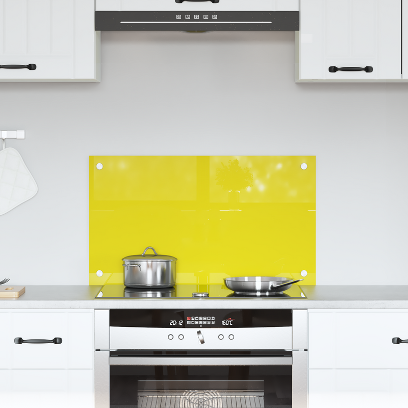 vidaXL Konyhai splashback Sárga 70 x 40 x 0.6 cm edzett üveg