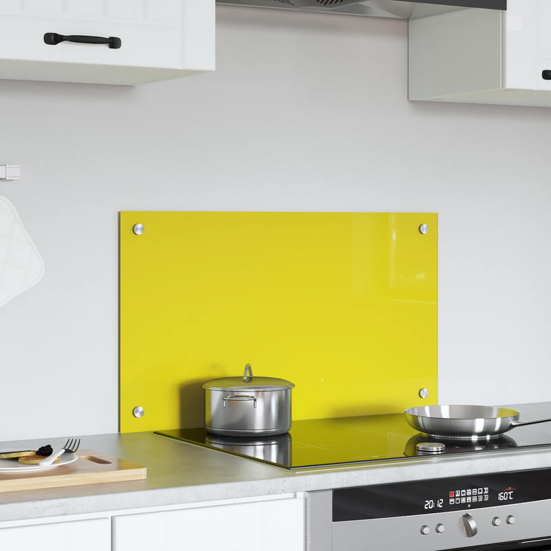vidaXL Konyhai splashback Sárga 70 x 40 x 0.6 cm edzett üveg
