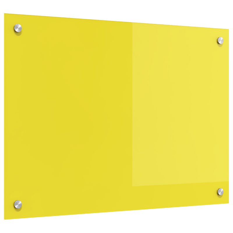 vidaXL Konyhai splashback Sárga 70 x 50 x 0.6 cm edzett üveg
