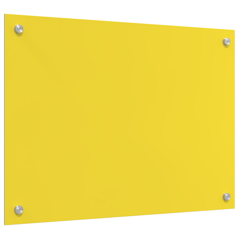 vidaXL Konyhai splashback Sárga 70 x 50 x 0.6 cm edzett üveg