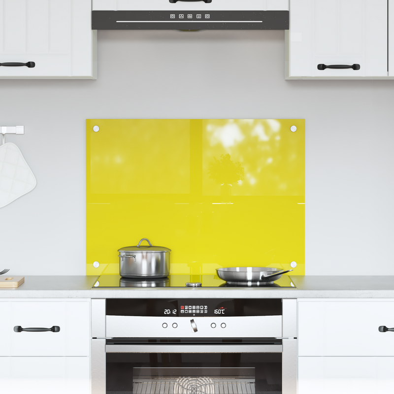 vidaXL Konyhai splashback Sárga 70 x 50 x 0.6 cm edzett üveg