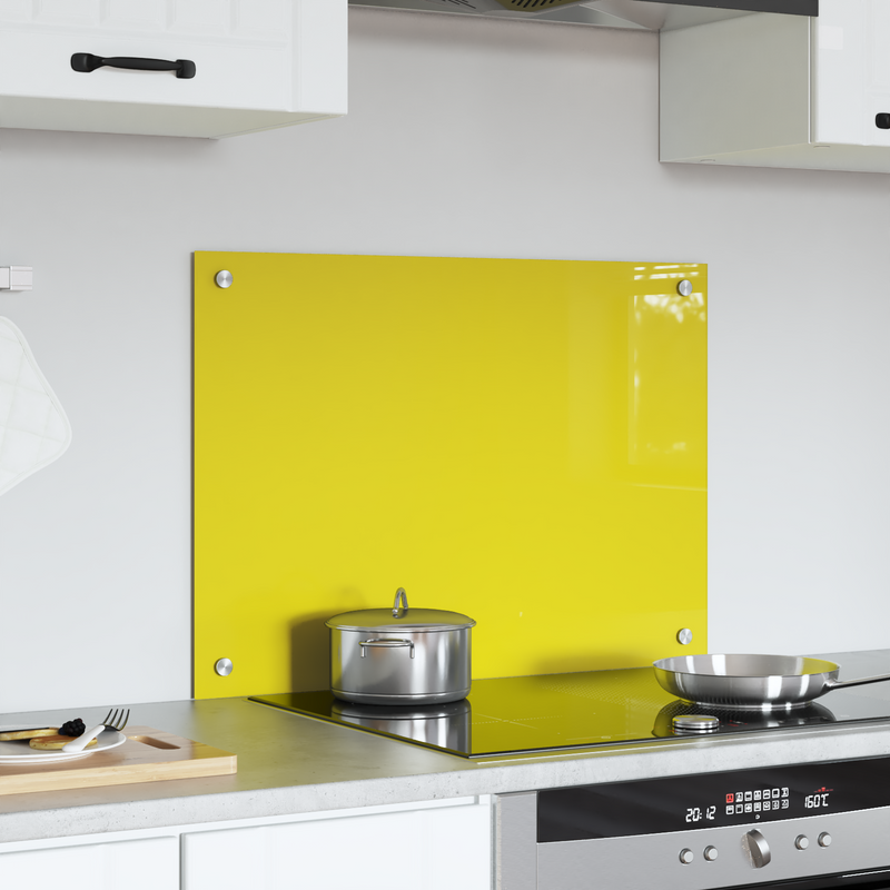 vidaXL Konyhai splashback Sárga 70 x 50 x 0.6 cm edzett üveg