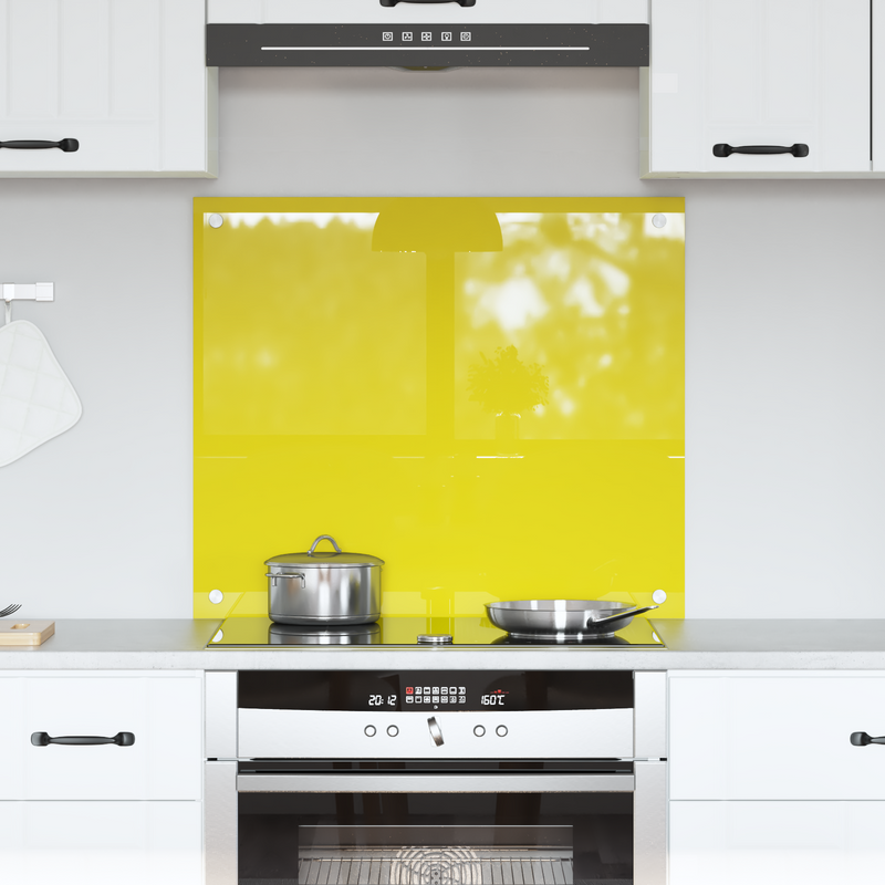 vidaXL Konyhai splashback Sárga 70 x 60 x 0.6 cm edzett üveg
