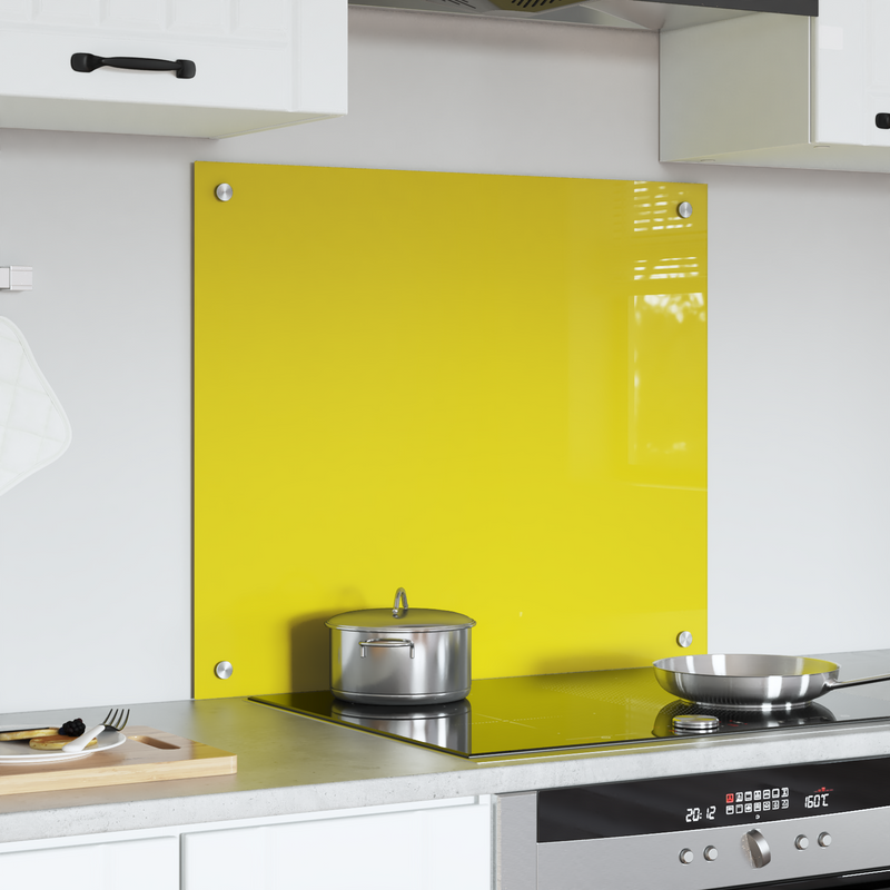 vidaXL Konyhai splashback Sárga 70 x 60 x 0.6 cm edzett üveg
