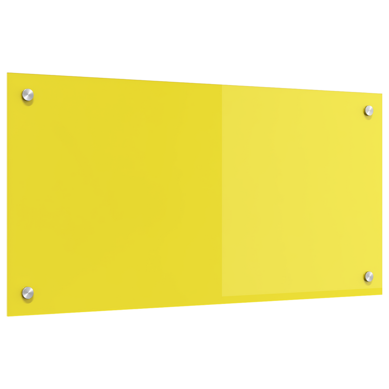 vidaXL Konyhai splashback Sárga 80 x 40 x 0.6 cm edzett üveg