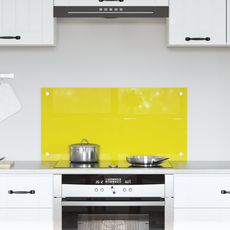 vidaXL Konyhai splashback Sárga 80 x 40 x 0.6 cm edzett üveg