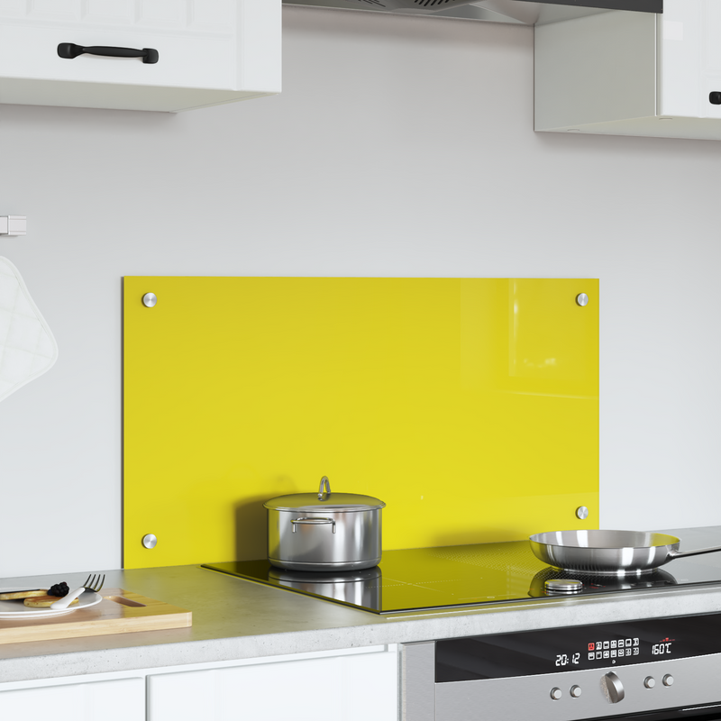 vidaXL Konyhai splashback Sárga 80 x 40 x 0.6 cm edzett üveg