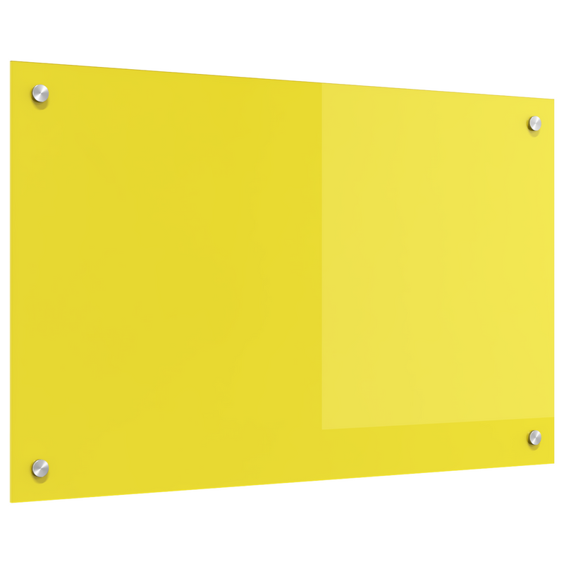 vidaXL Konyhai splashback Sárga 80 x 50 x 0.6 cm edzett üveg