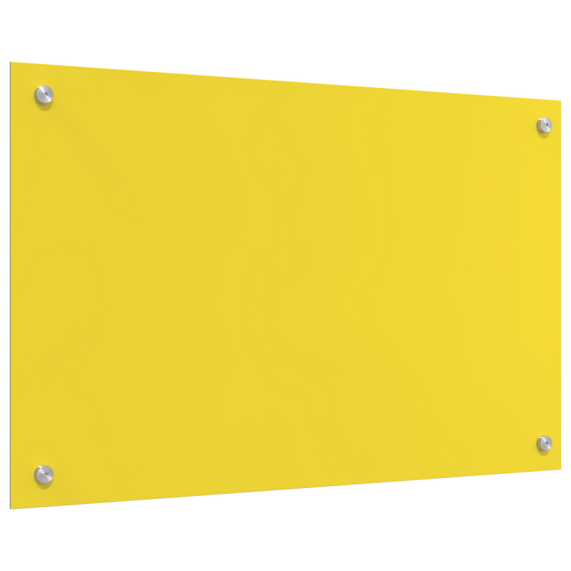 vidaXL Konyhai splashback Sárga 80 x 50 x 0.6 cm edzett üveg