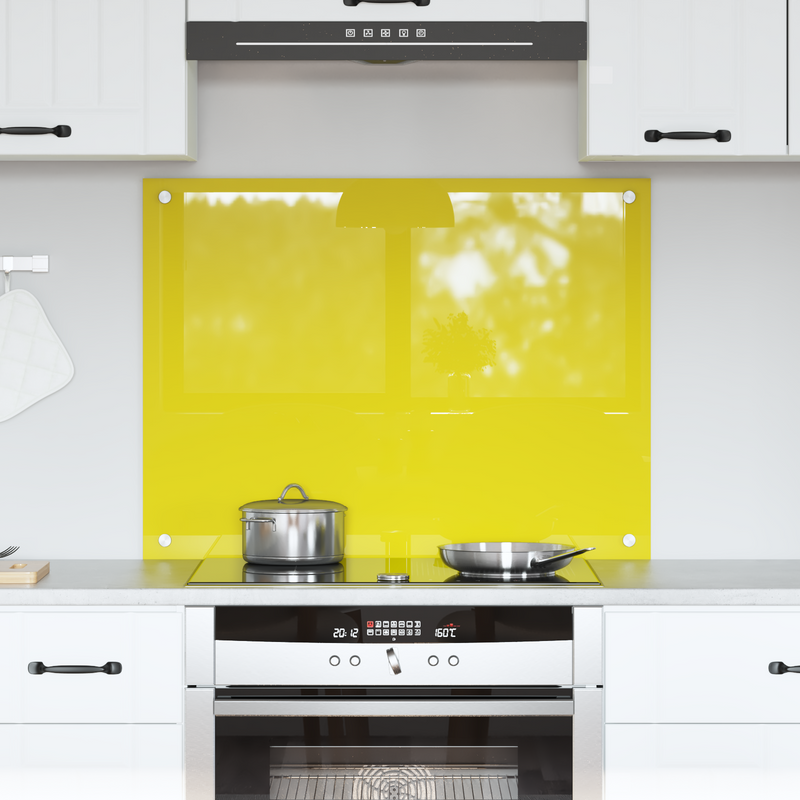 vidaXL Konyhai splashback Sárga 80 x 60 x 0.6 cm edzett üveg