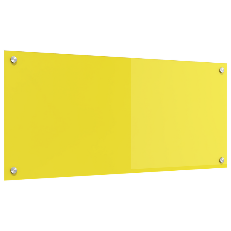 vidaXL Konyhai splashback Sárga 90 x 40 x 0.6 cm edzett üveg