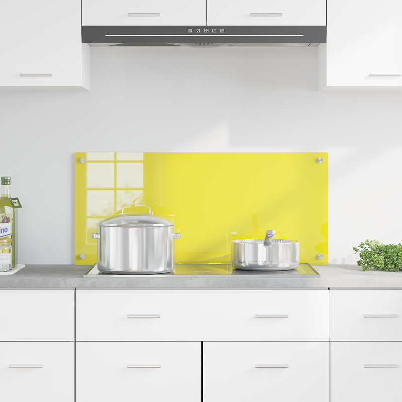 vidaXL Konyhai splashback Sárga 90 x 40 x 0.6 cm edzett üveg