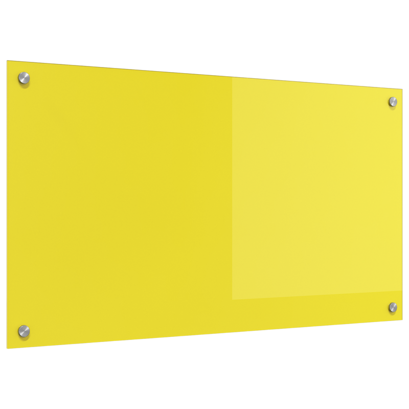vidaXL Konyhai splashback Sárga 90 x 50 x 0.6 cm edzett üveg