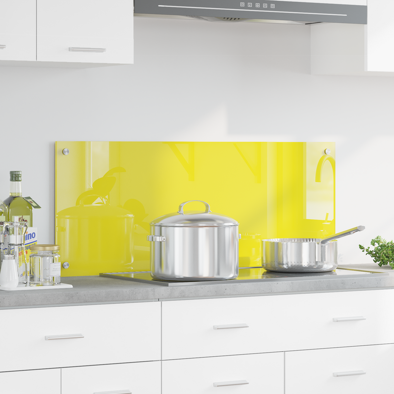 vidaXL Konyhai splashback Sárga 100 x 40 x 0.6 cm edzett üveg