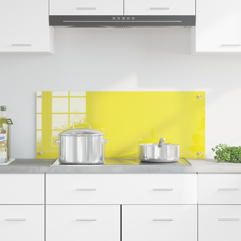 vidaXL Konyhai splashback Sárga 100 x 40 x 0.6 cm edzett üveg