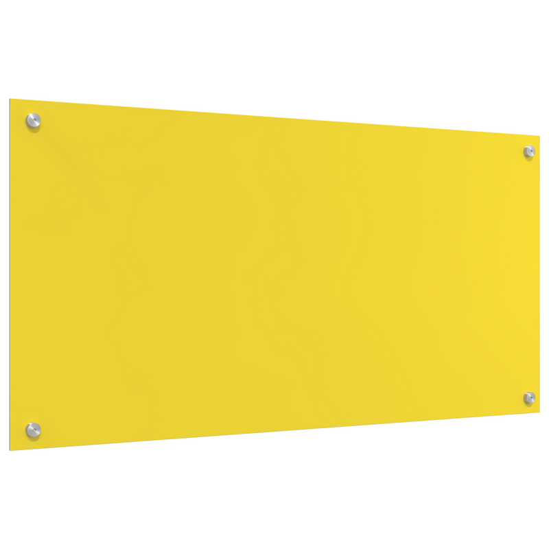 vidaXL Konyhai splashback Sárga 100 x 50 x 0.6 cm edzett üveg