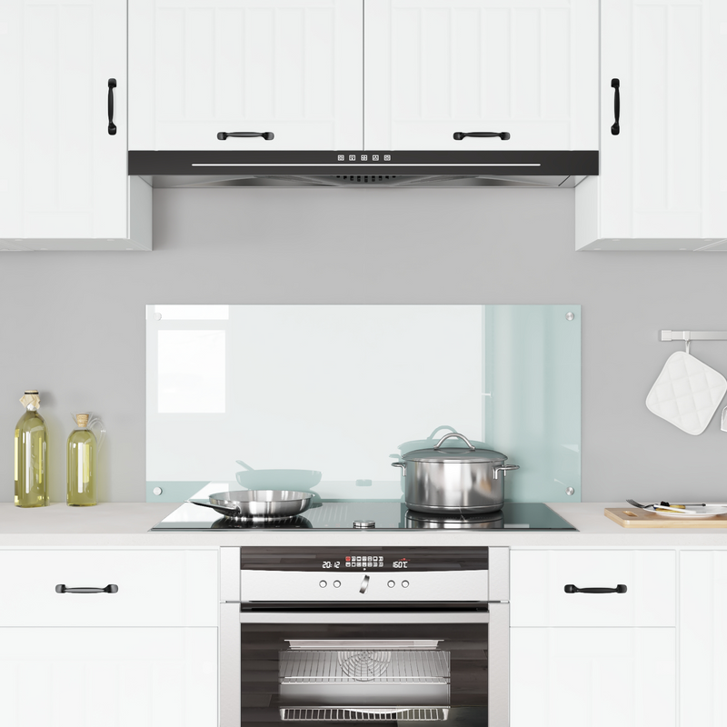 vidaXL Konyhai splashback Fehér 110 x 50 x 0.6 cm edzett üveg