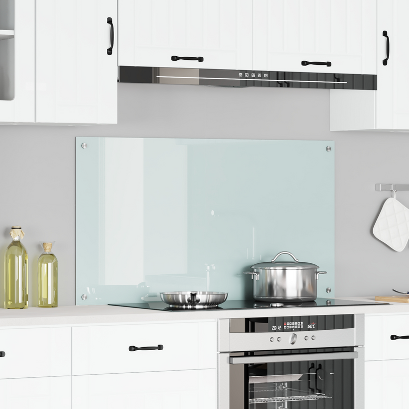 vidaXL Konyhai splashback Fehér 110 x 60 x 0.6 cm edzett üveg