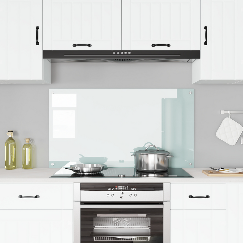 vidaXL Konyhai splashback Fehér 110 x 60 x 0.6 cm edzett üveg