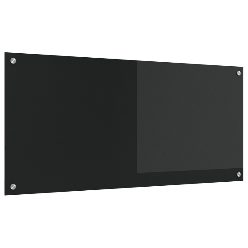vidaXL Konyhai splashback Fekete 110 x 50 x 0.6 cm edzett üveg