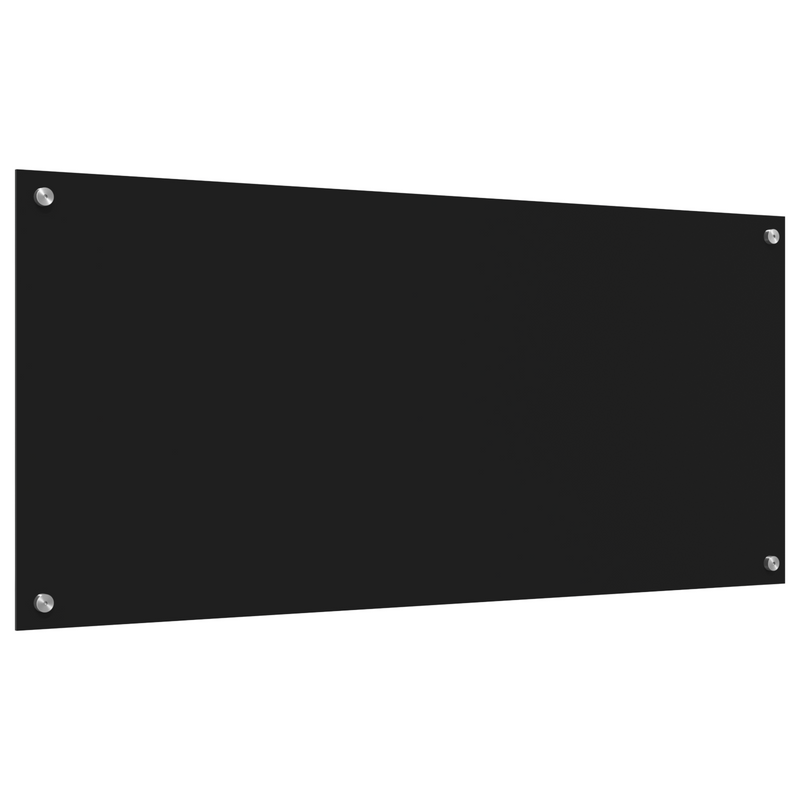 vidaXL Konyhai splashback Fekete 110 x 50 x 0.6 cm edzett üveg
