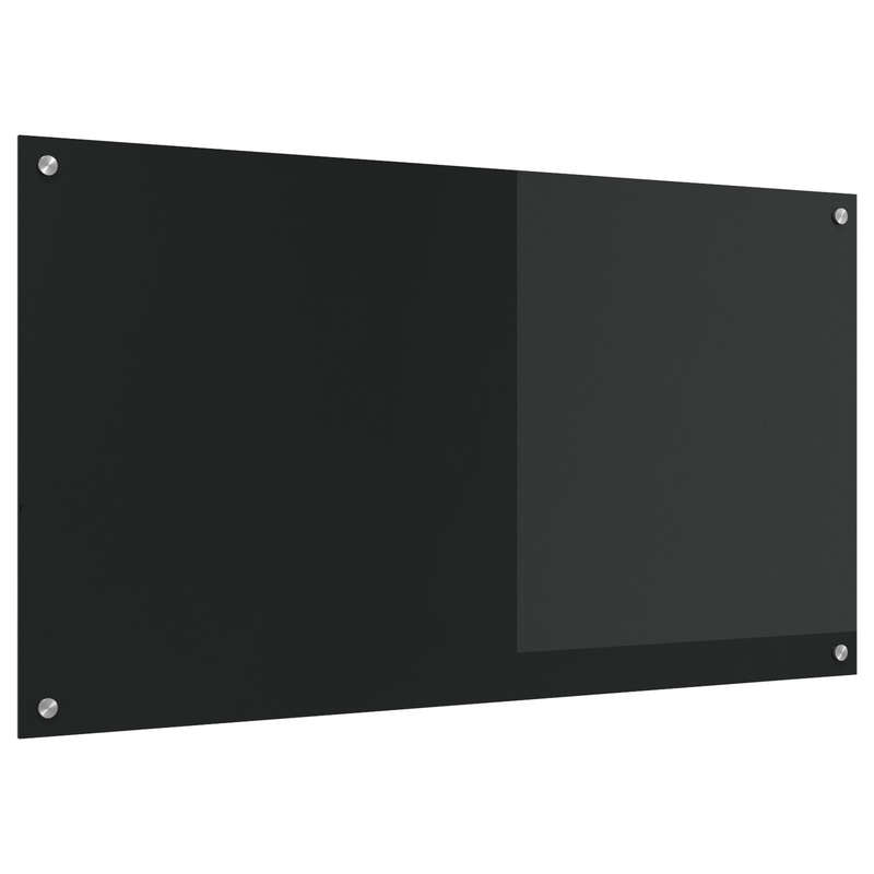 vidaXL Konyhai splashback Fekete 110 x 60 x 0.6 cm edzett üveg