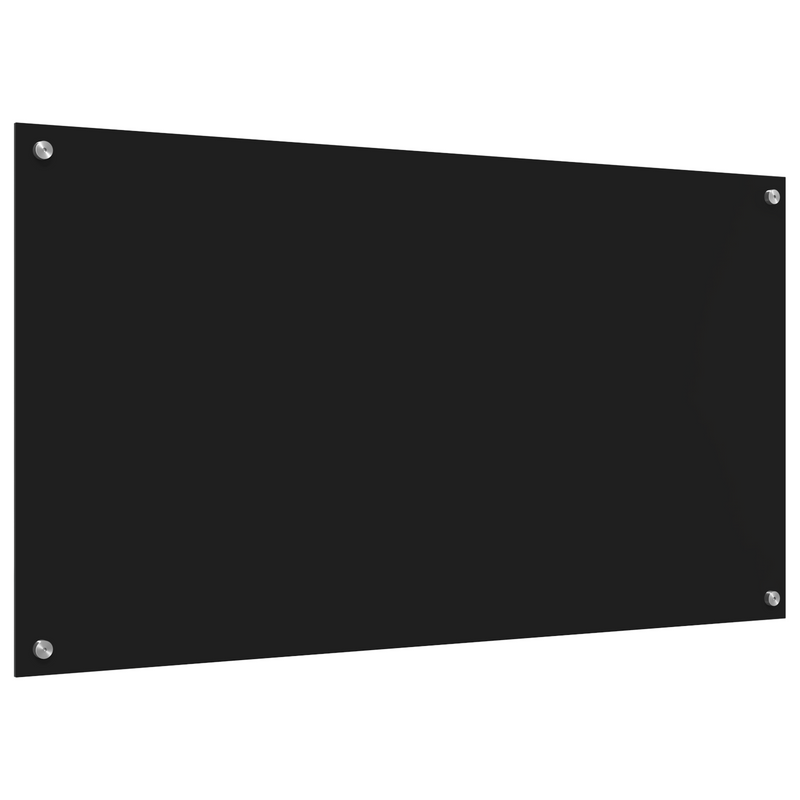 vidaXL Konyhai splashback Fekete 110 x 60 x 0.6 cm edzett üveg