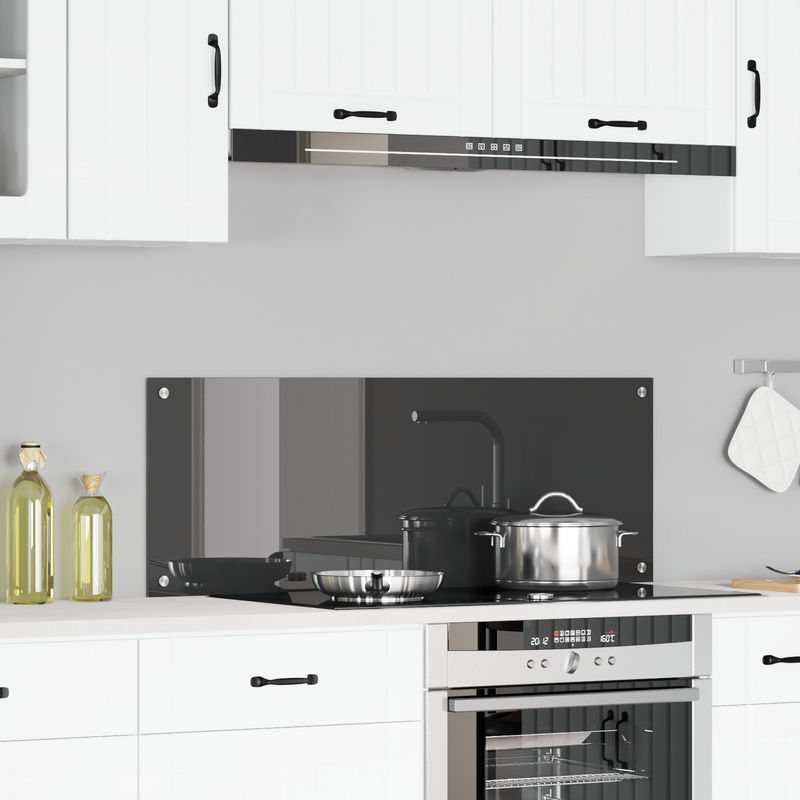 vidaXL Konyhai splashback Sötétszürke 110 x 40 x 0.6 cm edzett üveg