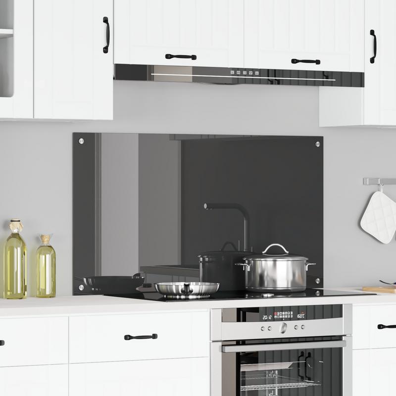 vidaXL Konyhai splashback Sötétszürke 110 x 60 x 0.6 cm edzett üveg