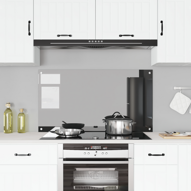 vidaXL Konyhai splashback Sötétszürke 110 x 60 x 0.6 cm edzett üveg