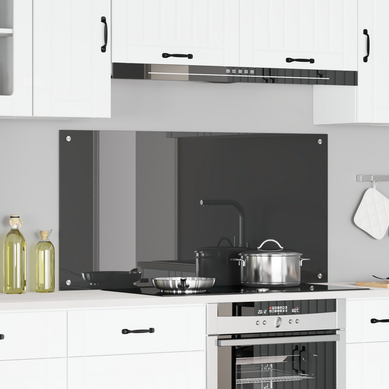 vidaXL Konyhai splashback Sötétszürke 120 x 60 x 0.6 cm edzett üveg