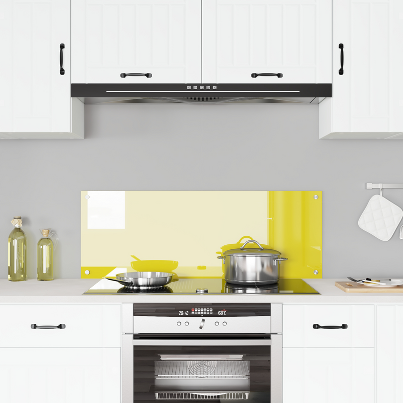 vidaXL Konyhai splashback Sárga 110 x 40 x 0.6 cm edzett üveg