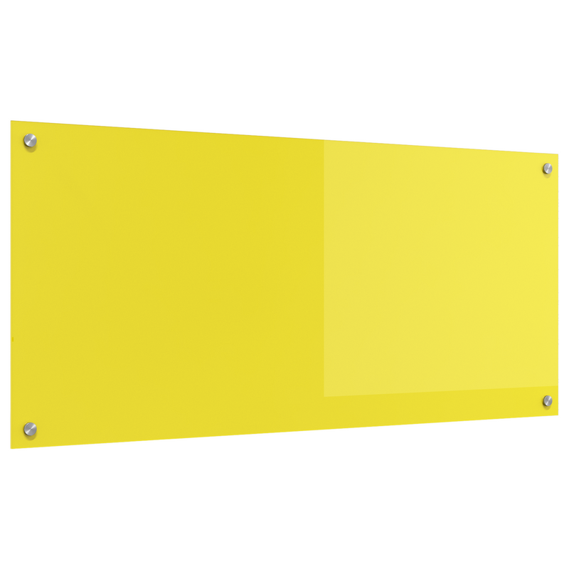 vidaXL Konyhai splashback Sárga 110 x 50 x 0.6 cm edzett üveg