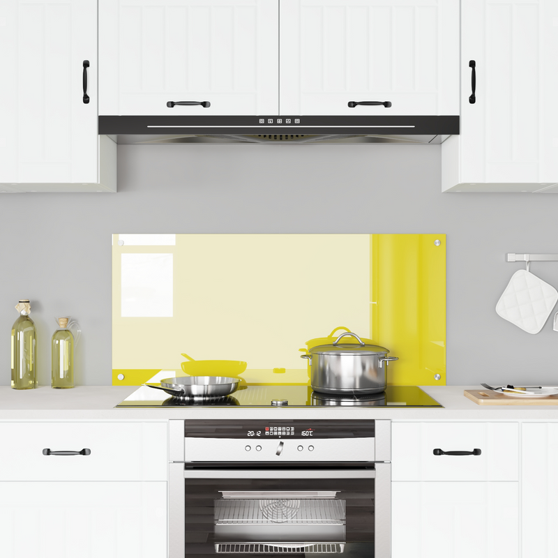 vidaXL Konyhai splashback Sárga 110 x 50 x 0.6 cm edzett üveg