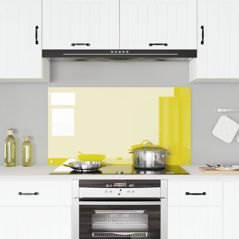 vidaXL Konyhai splashback Sárga 110 x 60 x 0.6 cm edzett üveg