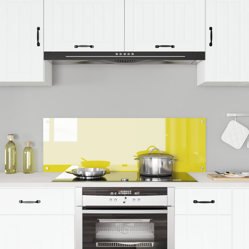 vidaXL Konyhai splashback Sárga 120 x 40 x 0.6 cm edzett üveg