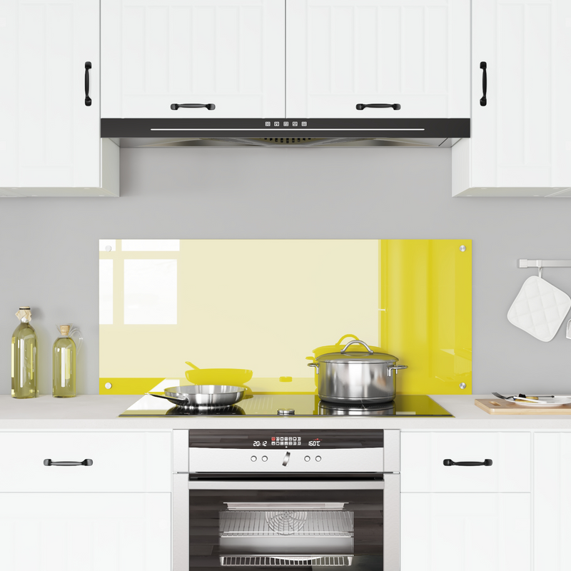 vidaXL Konyhai splashback Sárga 120 x 50 x 0.6 cm edzett üveg