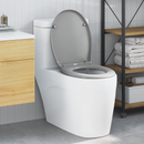 vidaXL WC ülőke Szürke 47 x 37 x 4 cm Duroplast