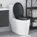 vidaXL WC ülőke Fekete 47 x 37 x 4 cm Duroplast